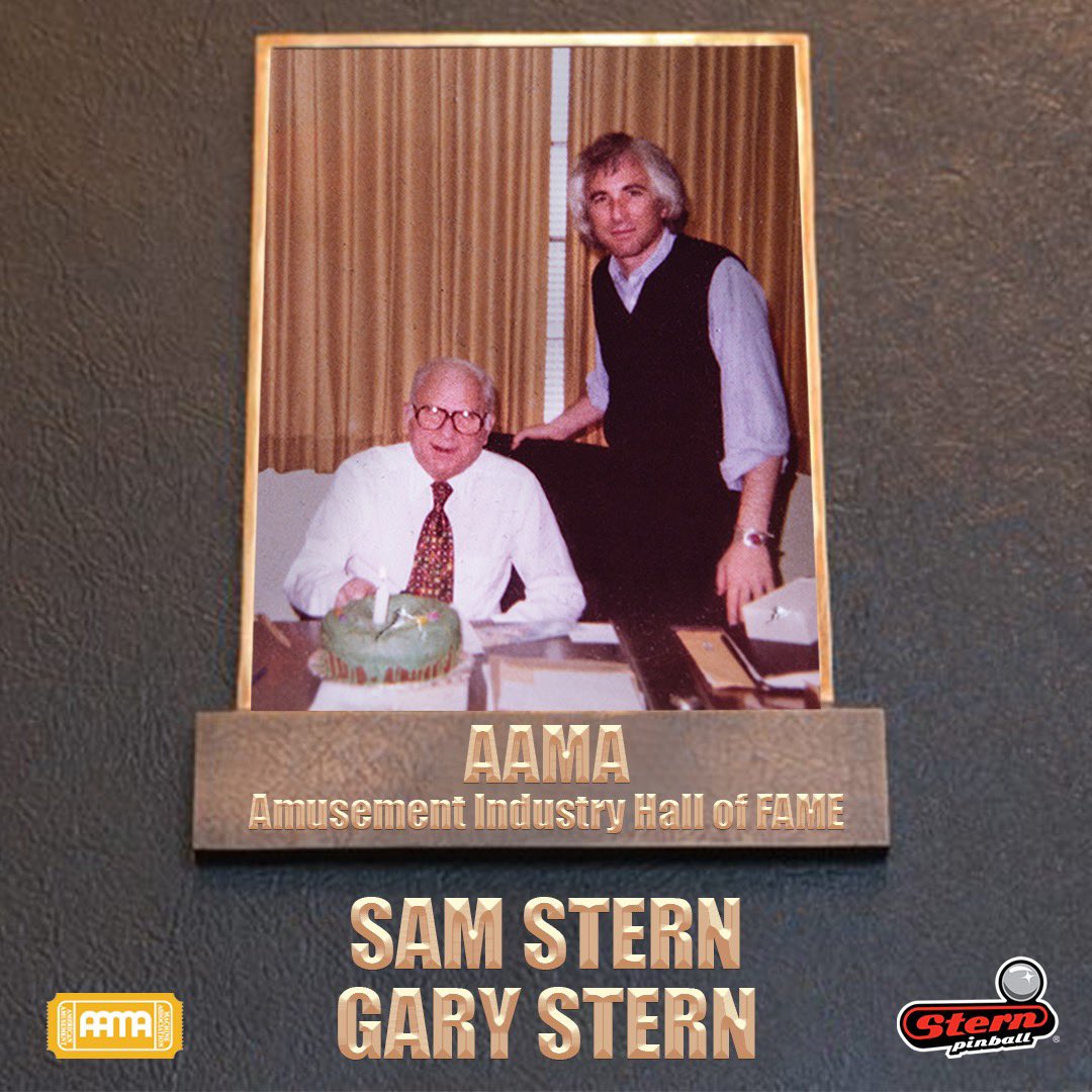 A huge congratulations to Gary and Sam Stern for being inducted into the Inaugural AAMA Amusement Industry HoF!
