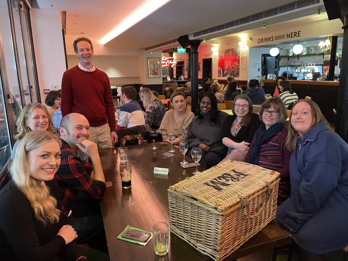 lindseyfrostie's tweet photo. Lovely farewell drinks for our wonderful colleague @juliangrenier We wish you all the luck. You are amazing! @kayrowenursery @rohanrallen @Glasgowmummy1 @Flissej @melissapren @CarolineVollans @MarionSamuel19 @RONEC_E15 @AdamMo95247769  @meganpacey @tatianasuliga @pollyweddle https://t.co/0ysDkzkIAa