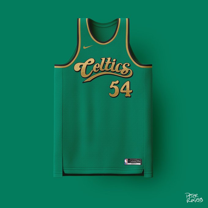 Pete Rogers designs some really great Boston Celtics jersey