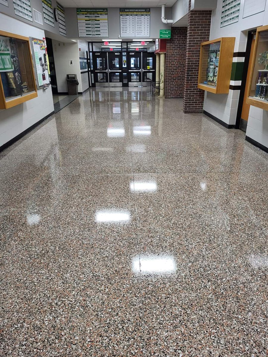 Thank you to our @MapleLakeISD881 custodial staff for all of their hard work over spring break. The building looks great! #YouMatter #GoIrish #881IrishPride