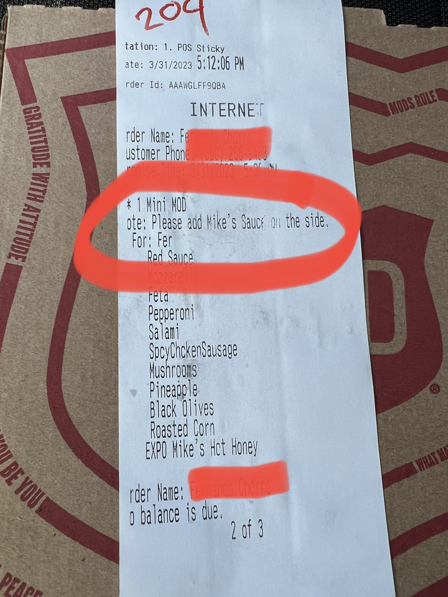 chicogsr's tweet photo. When are you going to get my order right @MODPizza ?  This is the 3rd time in a row they add the sauce on the pizza when I specifically asked for it to be on the side #MODFosterCityCA  #readtheinstructions #PayAttention #wtf https://t.co/3LfjxoVa68