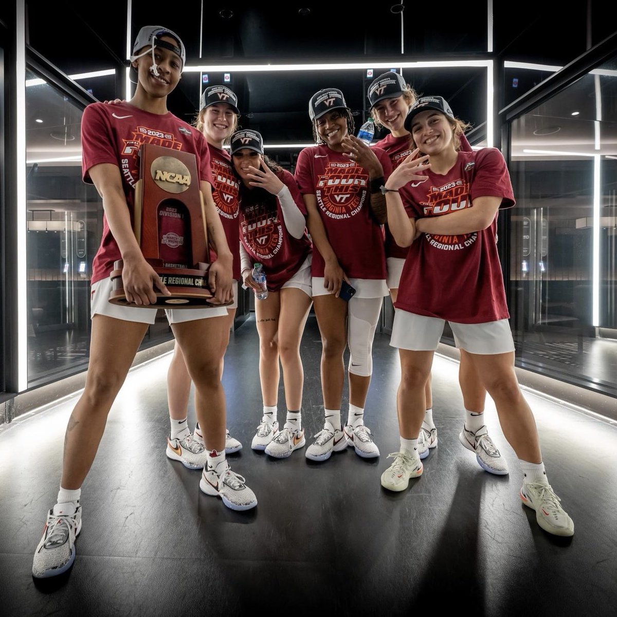 MarkBenzie's tweet photo. Don’t cry because it’s over. Smile because it happened. Be proud because you earned the right to be there. Win or lose we’ll great you with a glad returning, you’re the pride of VPI!
@hokieswbb @WFinalFour #BannerYear #Hokies 🏀 https://t.co/Za8b5URhdI