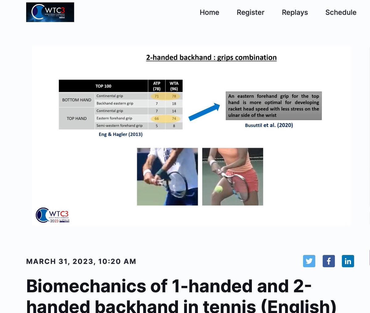 WTC3 is Unique!!
Te most relevant High Performance Tennis Conference of the world presentations! @worldtennisconference 
<a href="/thecoachtube/">CoachTube.com</a> <a href="/InstituteSegal/">SegalInstitute</a> <a href="/gptca/">GPTCA</a>