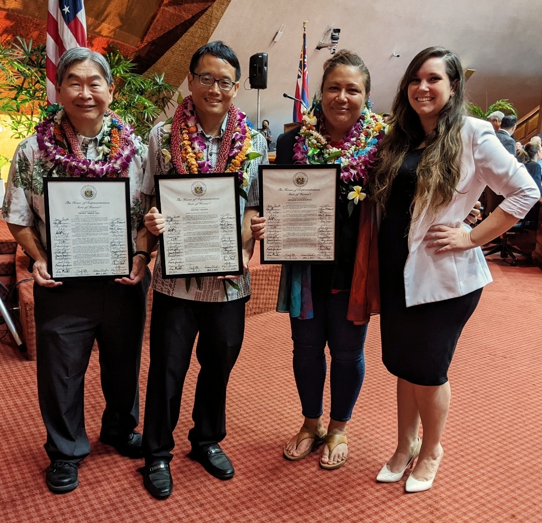 The legislature honored Ernie Lau, Kealani Pale & Wayne Tanaka on World Water Day for their work in protecting Hawaii's drinking water
 
I want to extend a huge mahalo to @MTnotes who's been in this fight for decades 
My real-life heroes!

#OlaIKaWai
#WaterIsLife
#ShutDownRedHill