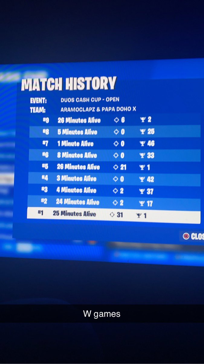 Moradyhyh's tweet photo. My Duos reaction to 2v1 in last game of the cash cup😂😂😂 and our match history @PapaDoho #Fortnite #Consolefortnite #duocashcup https://t.co/U3L5eExTlB