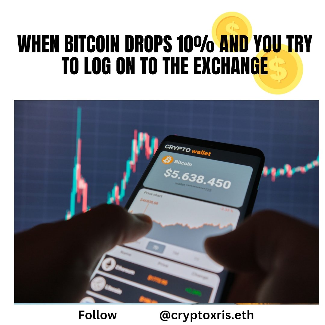 ♥️💰 When Bitcoin drops 10% and you try to log on to the exchange😏
- - - - -
Double Tap ♥️ &amp; share/tag a friend.

Comment Below 👇! 📈

👉Follow us
@CryptoXris_eth 🔥

🔗 Link in bio
.
.
.

#bitcoins #bitcoinnews #eos #chainlink #cryptocurrencymarket #blockchainrevolution