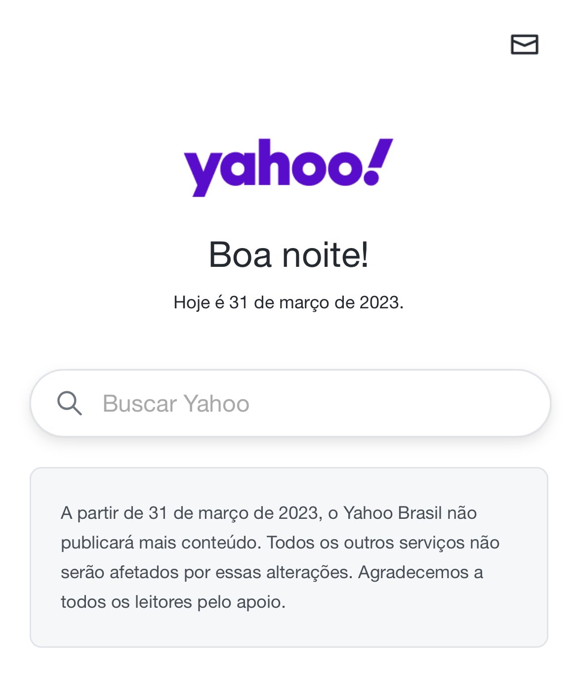 João Pedro C. Motta on X: O Yahoo! Brasil deixou de publicar conteúdos. O  site tinha 85 milhões de visitas por mês e resolveu tirar tudo do ar e  redirecionar pra home