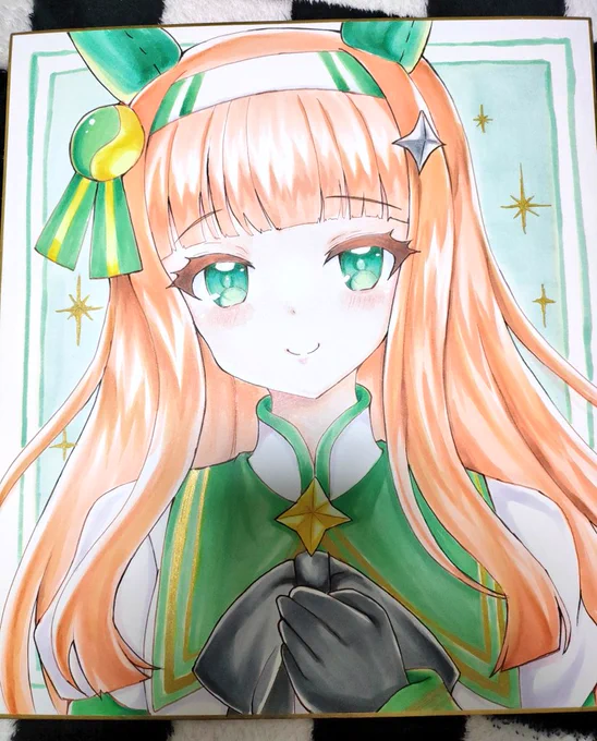 スズカさんの色紙描きました #ウマ娘 
