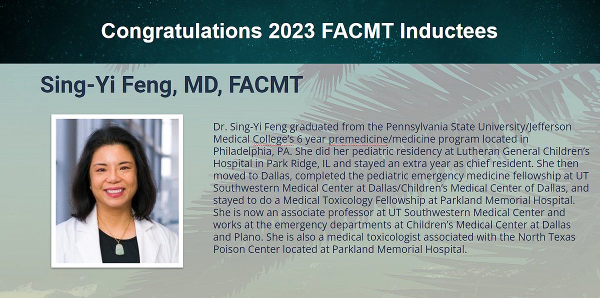Congratulations Dr. Feng on becoming a Fellow of the College! #ACMT2023