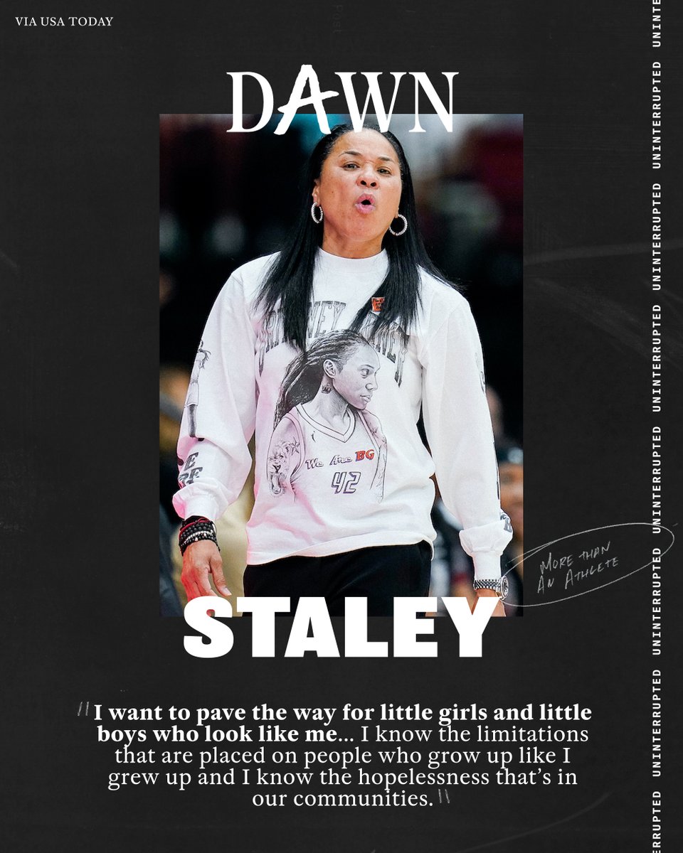 uninterrupted's tweet photo. Breaking records to breaking barriers...nothing new for Dawn Staley 🖤 https://t.co/shXojdlXDv