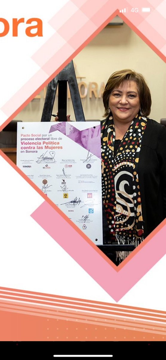 Mi reconocimiento a la congruencia con el avance político de las mujeres a la Lic. Guadalupe Taddei por haber impulsado desde el Instituto Electoral la paridad que llevó a 19 mujeres a la LXIII legislatura por primera vez en la historia del Poder legislativo en Sonora.