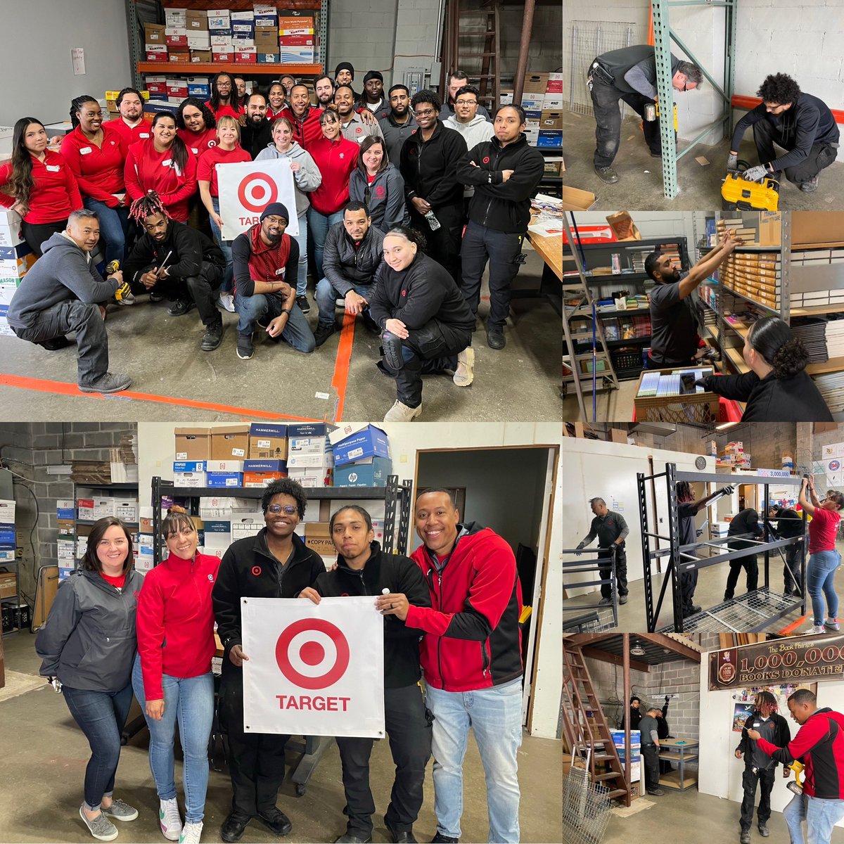 Amazing event today with PMLs from across G496 and D455 volunteers! Shelving was built, books were sorted and the warehouse was organized! Thank you for having us <a href="/TheBookFairies/">Book Fairies</a>!