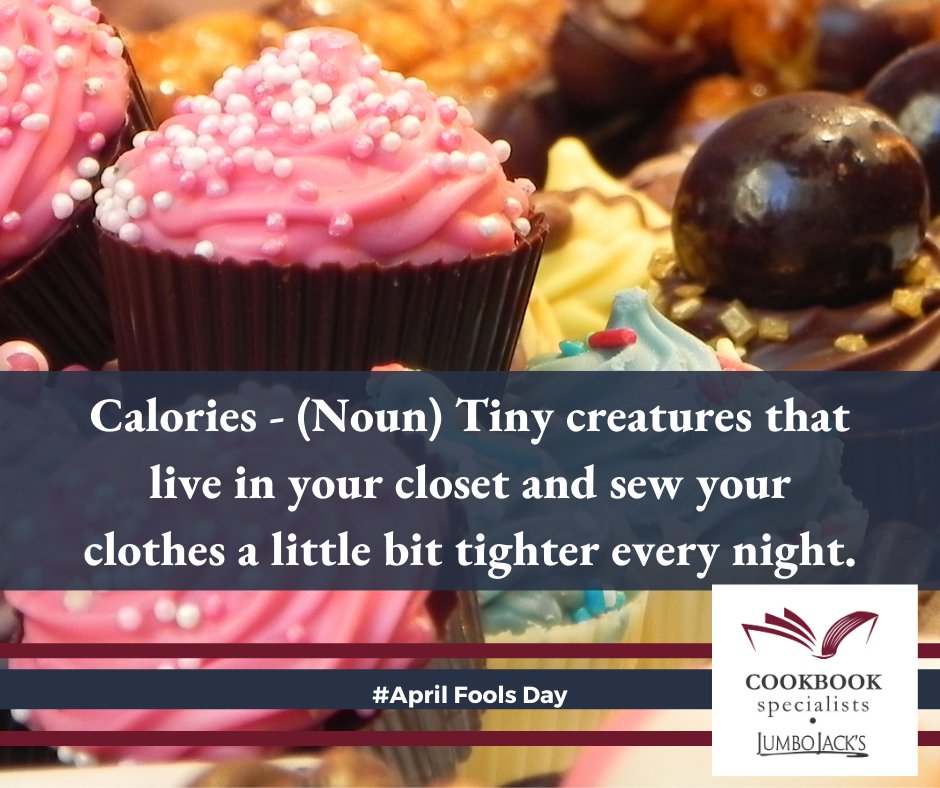CookbookSpecial's tweet photo. A fun quote from a cookbook for April Fools Day! 

#AprilFoolsDay https://t.co/3nr7KHibzX