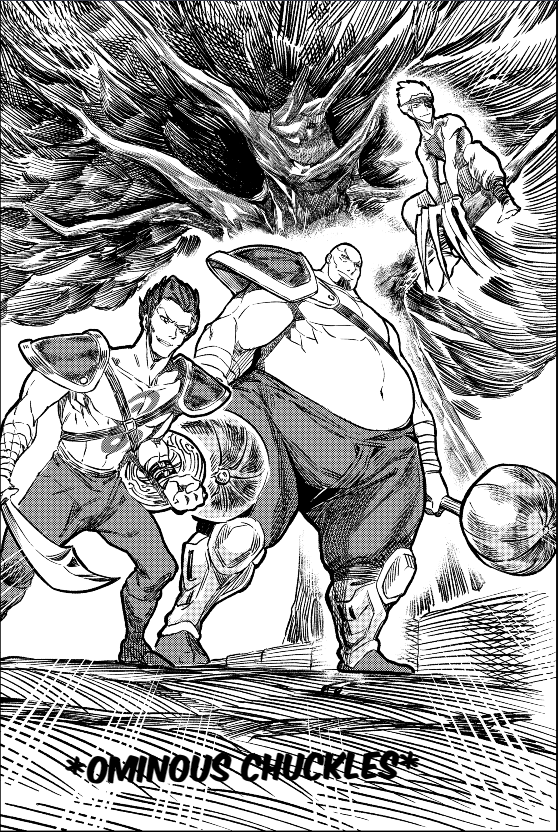 cloudjonin1's tweet photo. My official #manga submission using the @OldeusOfficial template! This team has been in the kitchen and I'm all about what they're cooking up! 😎🔥💙 https://t.co/c0pnnrCN8B