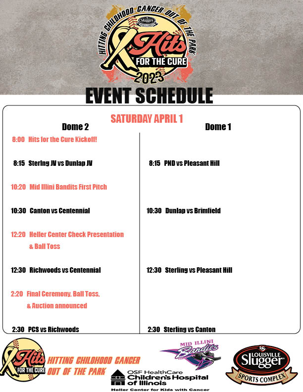HitsForTheCure's tweet photo. 🚨New Schedule Alert🚨All Hits for the Cure games are set for tomorrow and we have even more activities in store! We cannot wait too see you there ❣️🥎 @sluggerpeoria https://t.co/GEyKV24pyR