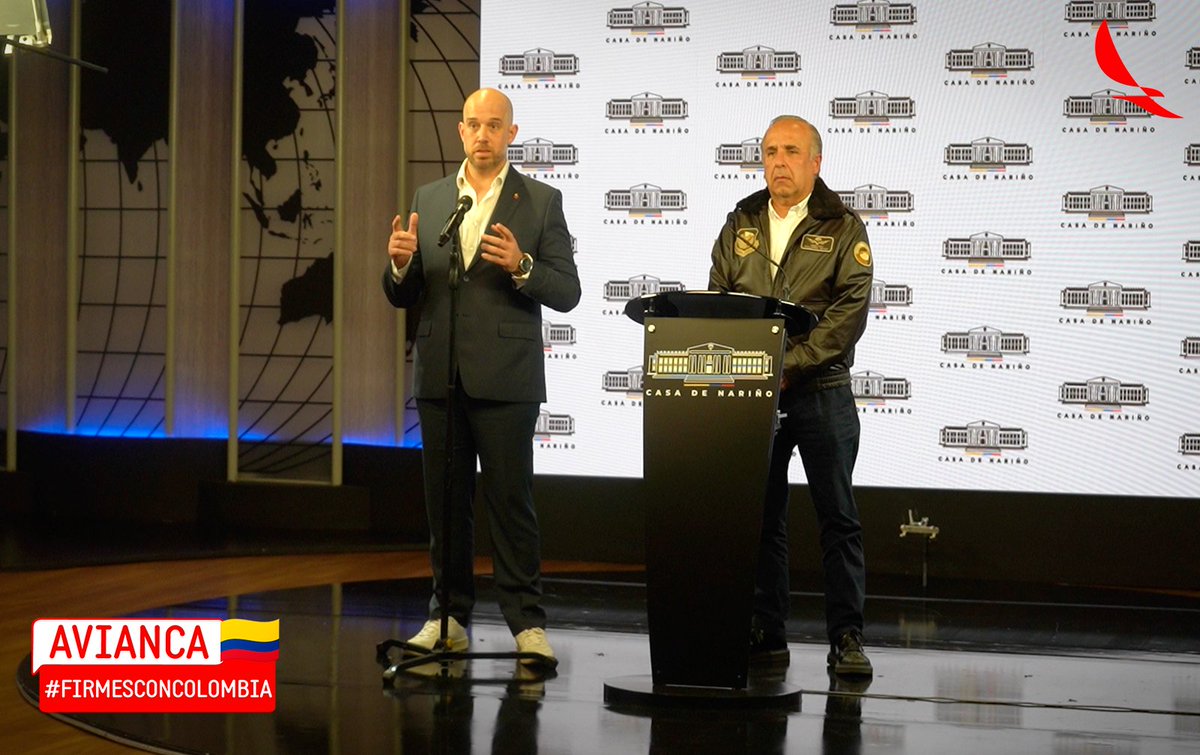 ¡Tenemos un compromiso con el país! 💪🇨🇴Nuestra operación se desplegará hacia el <a href="/AeroSanAndres/">Aeropuerto San Andrés | Gustavo Rojas Pinilla</a>, para ayudar a 1.400 usuarios de <a href="/ultraairoficial/">Ultra Air</a> y <a href="/VivaAirCol/">Viva ¡Vuela Más!</a>.

#FirmesConColombia.