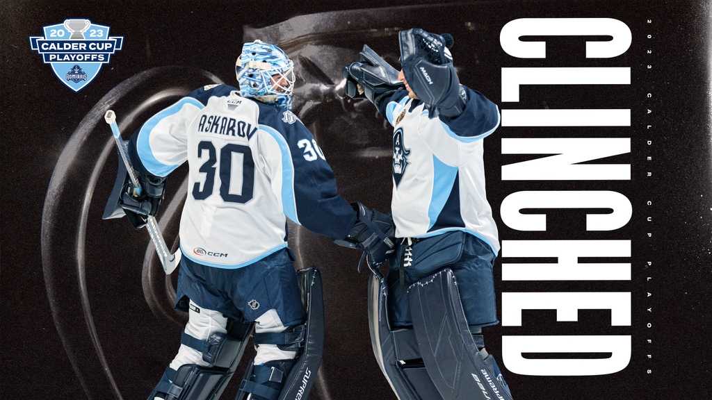 TheAHL's tweet photo. A 6-3 victory tonight in #MILvsGR sends the @mkeadmirals to the 2023 #CalderCup playoffs! https://t.co/6zw3uj9OYm