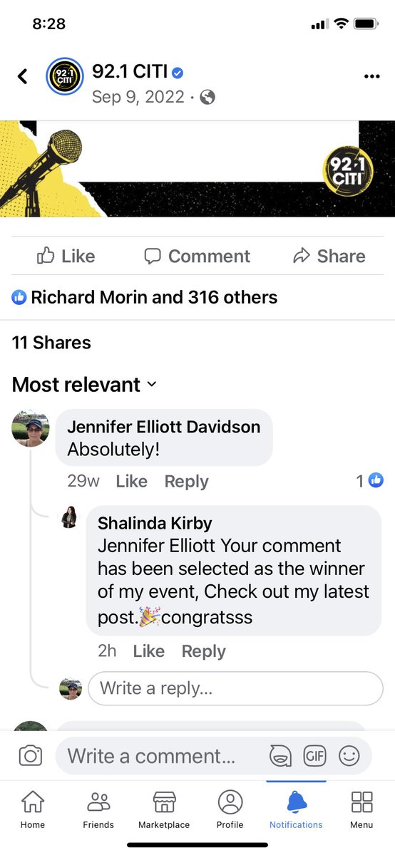 jendavidson73's tweet photo. @ShalindaKirby is this legit? You replied to a comment I left on post 29 weeks ago &amp; now I’ve won something? #wishfulthinking https://t.co/dH36yO8MrT