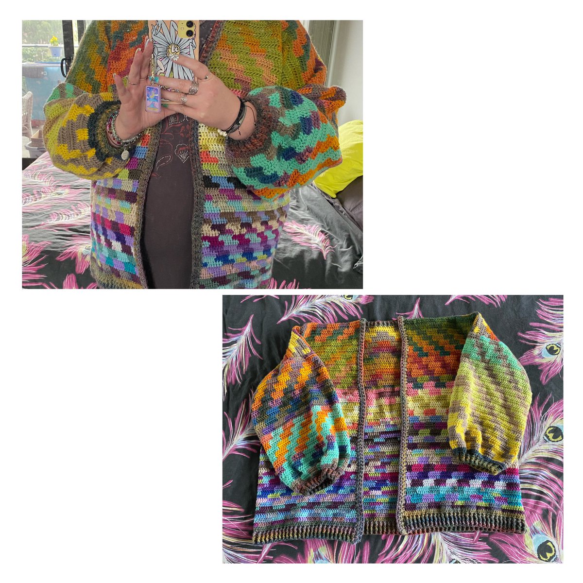 FaeHerself's tweet photo. Finished this little beauty a couple of weeks ago, using yarn from my stash with long colour changes https://t.co/QQRGQgTFYS