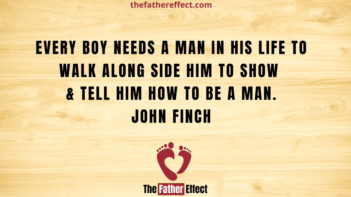 thefathereffect's tweet photo. Every boy needs a man in his life to walk along side him to show 
&amp; tell him how to be a man. #TheFatherEffect https://t.co/9jWd0q1Ubc https://t.co/E54Eh0NSbZ