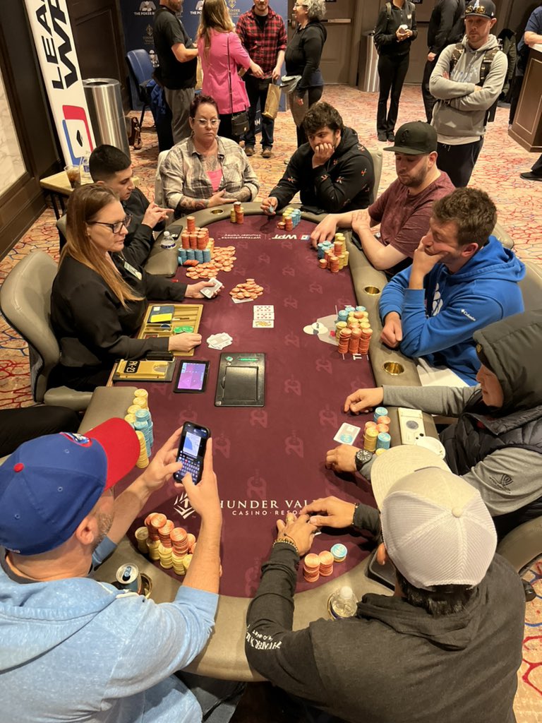 “Leaning Tower of Chips” no color ups. This is what it looks like. <a href="/TVPokerRoom/">The Poker Room at Thunder Valley Casino Resort</a>. The players want this every once in a while. Especially <a href="/NoelRodriguezZ1/">Noel Rodriguez</a>