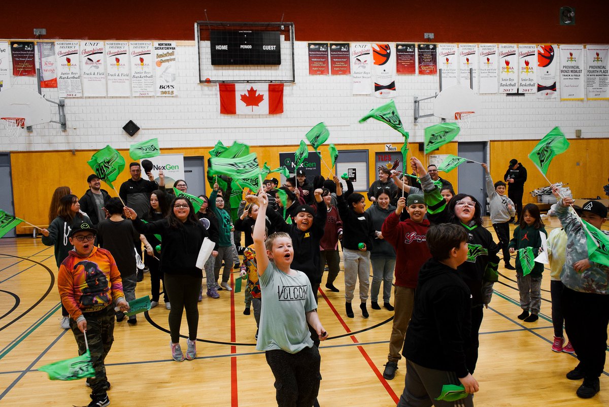 SaskRushLAX's tweet photo. We had an incredible time at Twin Lakes Community School this afternoon!!! Talented athletes, enthusiastic students, and lacrosse naturals!!
This whole experience couldn’t have happened without @NexGenEnergy_ #PoweringPositivity https://t.co/EW1oPP1L4q