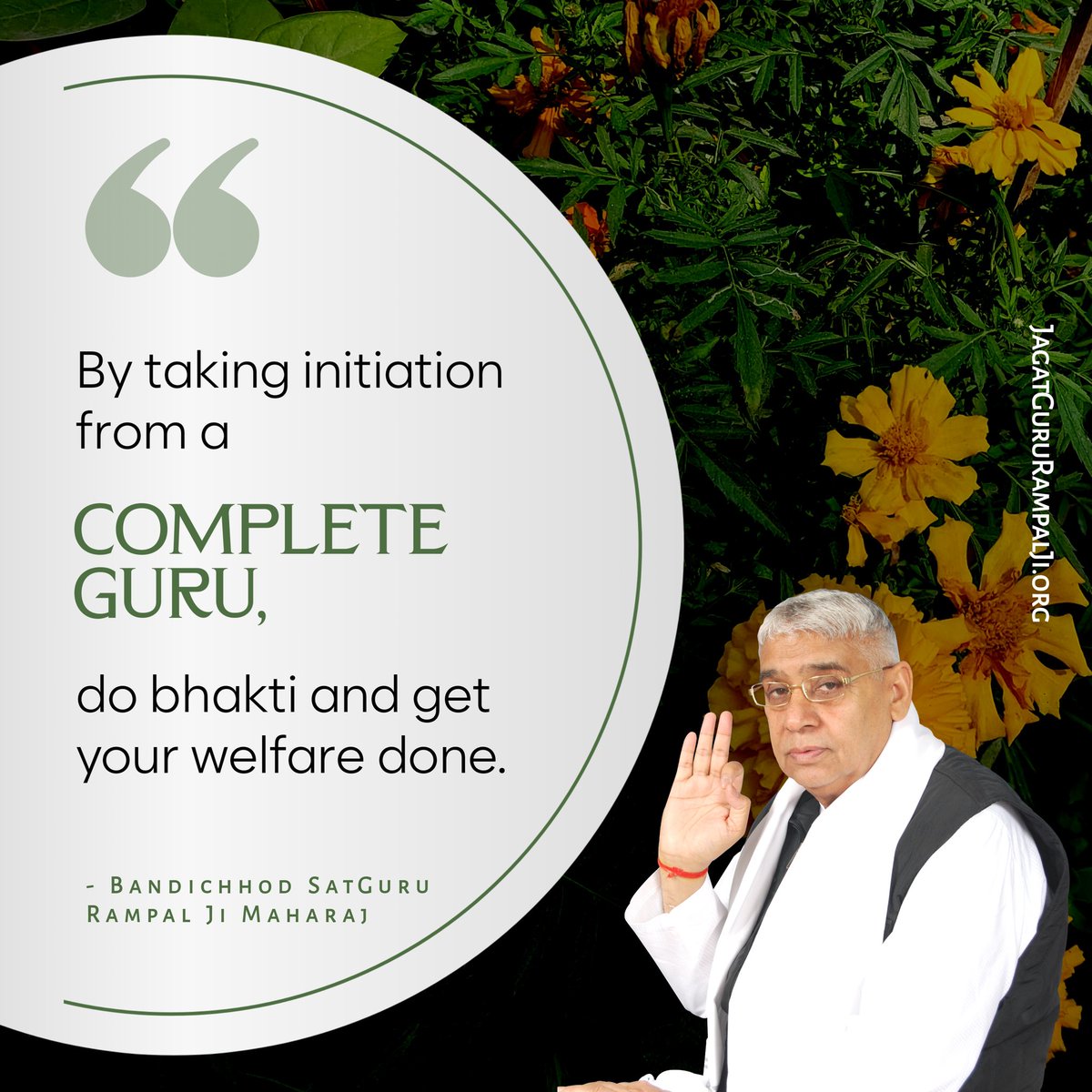 Simple_Livinger's tweet photo. #GodMorningSaturday

By taking initiation from a COMPLETE GURU, do bhakti and get your welfare done.
- Bandichhod Satguru Rampal Ji Maharaj https://t.co/yoG4ilD8pw