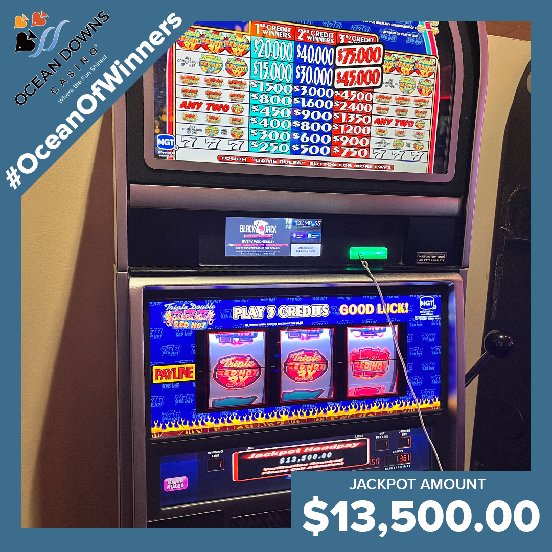 Ocean Downs Casino on Twitter "Massive jackpots paying out every night
