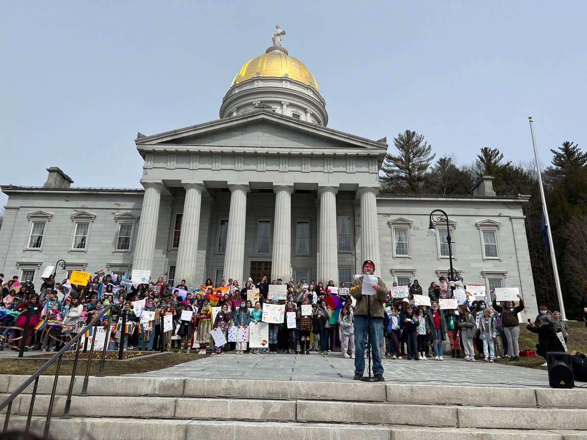 Thank you to these amazing young people.  
We see you. 
We are here working for you as well.  
We will carry your stories with us on the House floor.
#TransDayOfVisibility at the Vermont Statehouse
@outrightvermont