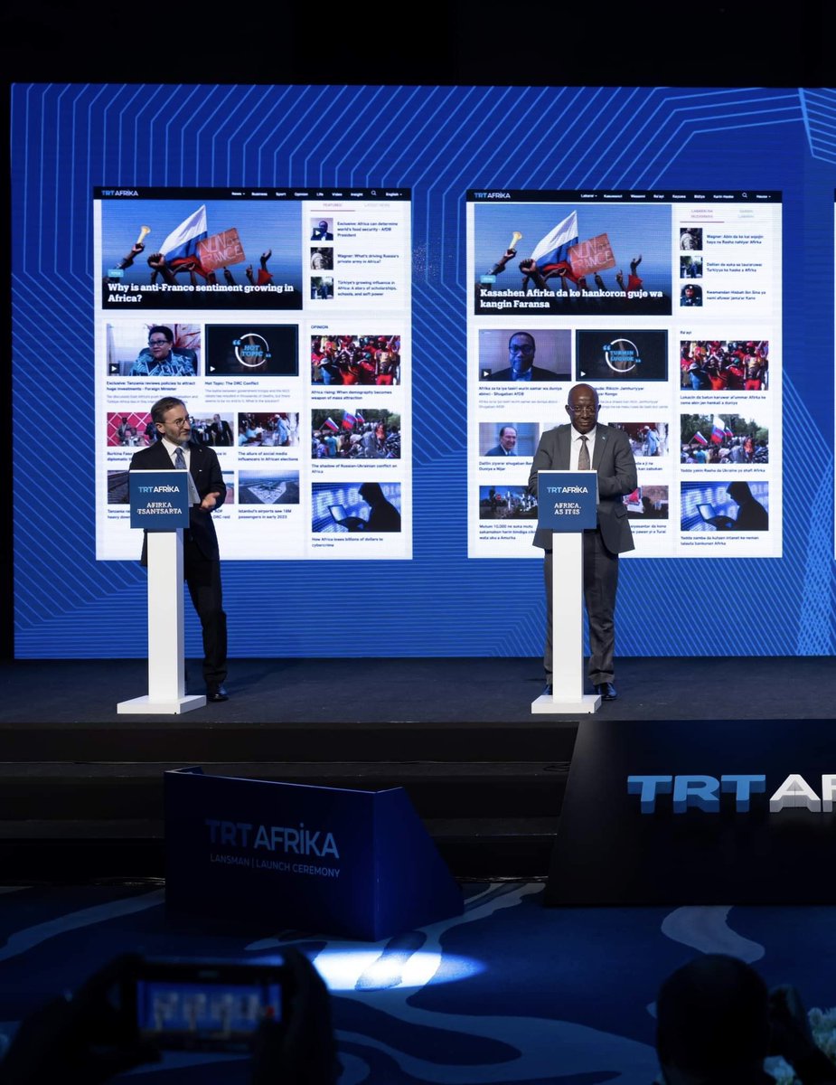 DaudAweis's tweet photo. I joined Turkish Head of Media and Communication Fahrettin Altun as  Turkiye’s TRT launches a a new digital news platform, TRT Afrika. The new channel will highlight stories of and from the continent to a global audience in four languages : Swahili, English, Hausa and French. https://t.co/7cMVUeoMxS