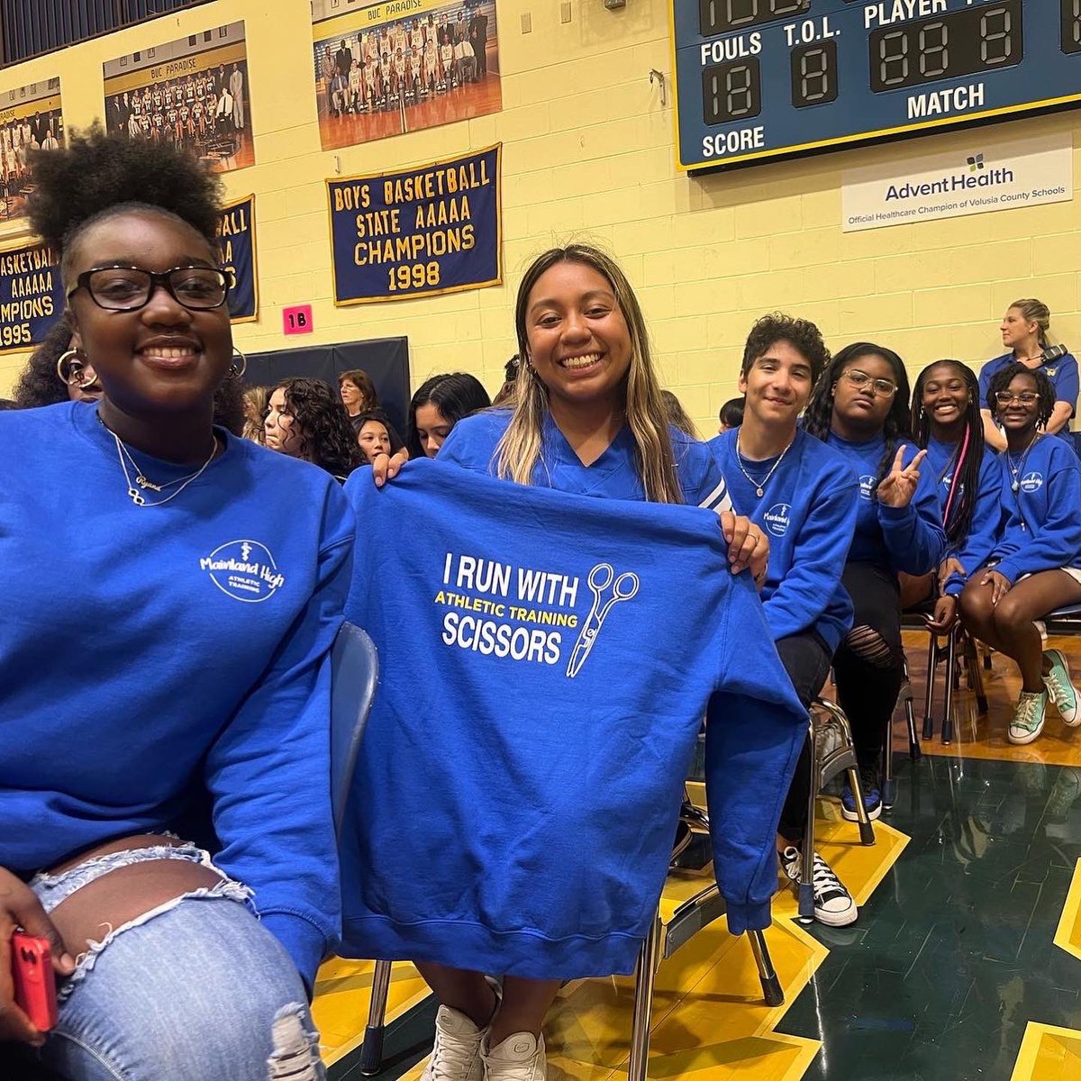 Ended national athletic training month being carried by the tennis team for an athletic training relay during the first pep rally ever to recognize my athletic training crew! Thank you <a href="/mainlandsga/">Mainland High's SGA</a> and tennis for the best time 💙🫶🏼 <a href="/Mainlandhigh/">Mainland High School</a>