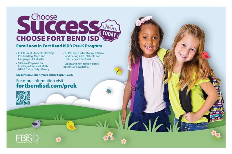 Pre-K registration is now open for fall 2023! fortbendisd.com/prek