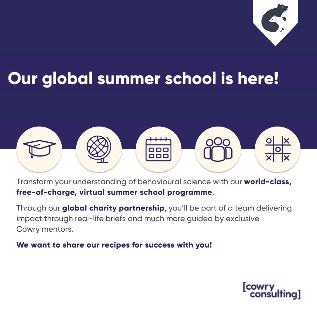 Canadian Undergraduates in Behavioural Science (@uoft_cubs) on Twitter photo An amazing opportunity from our friends <a href="/CowryConsulting/">Cowry Consulting</a> ! Sign up at the link below for their 2023 Cowry Global Summer School from July 17th - 28th. Join the Cowry Consulting team for this amazing opportunity and get your application in! ✍️cowryconsulting.com/summer-school-… An amazing opportunity from our friends <a href="/CowryConsulting/">Cowry Consulting</a> ! Sign up at the link below for their 2023 Cowry Global Summer School from July 17th - 28th. Join the Cowry Consulting team for this amazing opportunity and get your application in! ✍️cowryconsulting.com/summer-school-…