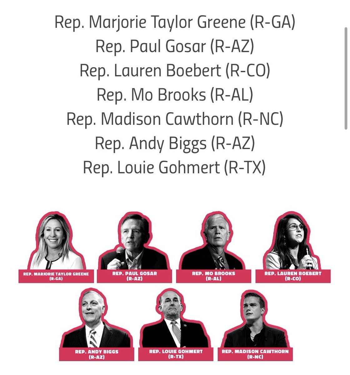 I hope the Feds are closely monitoring the Republican Reps who helped plan the #Jan6thInsurrection-#MarjorieTaylorGreene (GA) #LaurenBoebert (CO) #PaulGosar (AZ) #AndyBiggs (AZ). They are not to be trusted. Luckily, Mo Brooks, Madison Cawthorn, & Louie Gohmert are no longer Reps