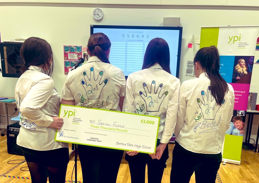 So very proud of Aimee, Millie, Madison and Emilia - our YPI winners! They have secured £3,000 for the local charity <a href="/PerthFlock/">Social Flock Perth</a> Well done girls! <a href="/ypi_scotland/">YPI Scotland</a> <a href="/BerthaParkHigh/">Bertha Park High School</a> #sl #ci #ec #rc #respect #service