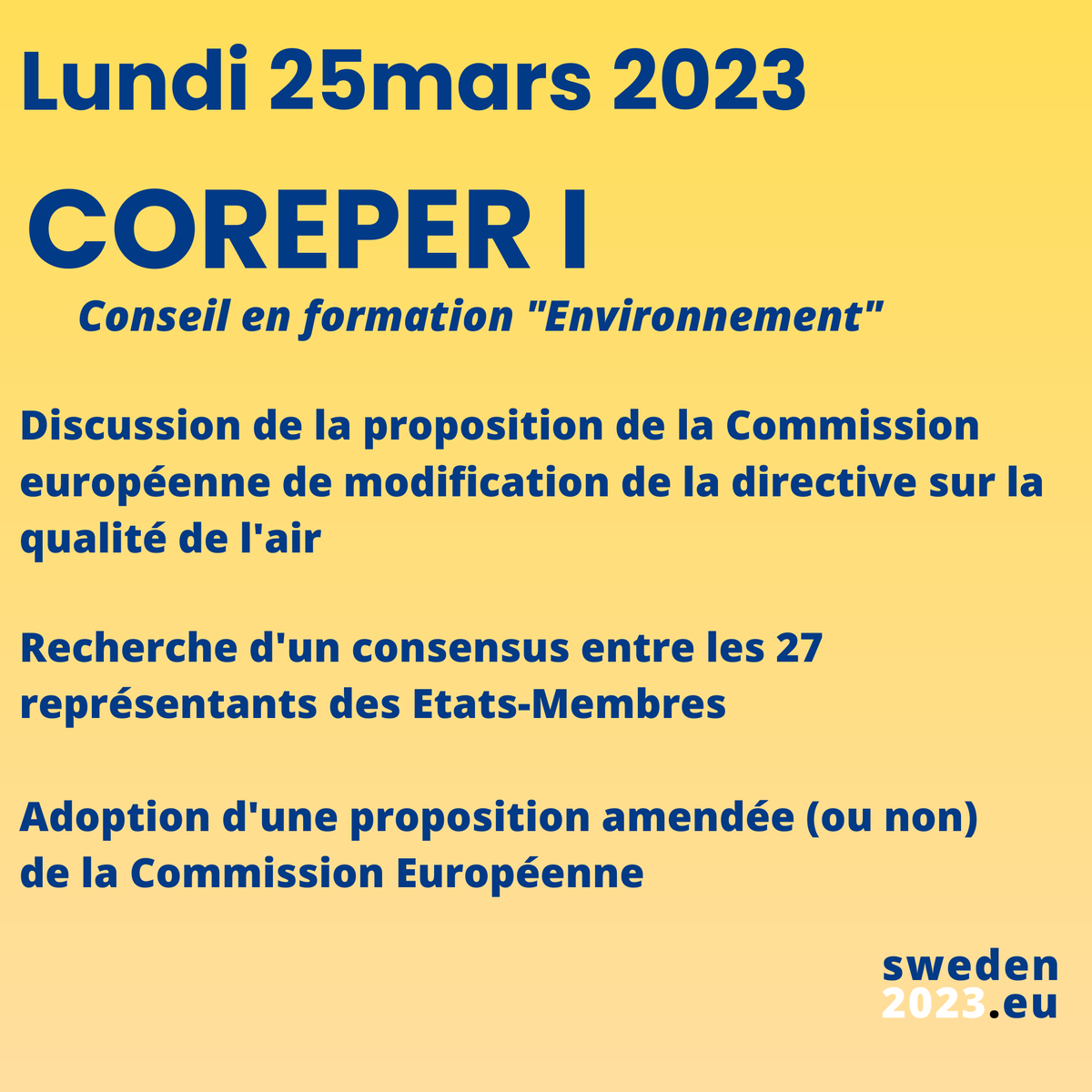 Presidence2023's tweet photo. #COREPER1 📅Ordre du jour de la réunion des ambassadeurs de la semaine dernière https://t.co/HuREa7Ac1p