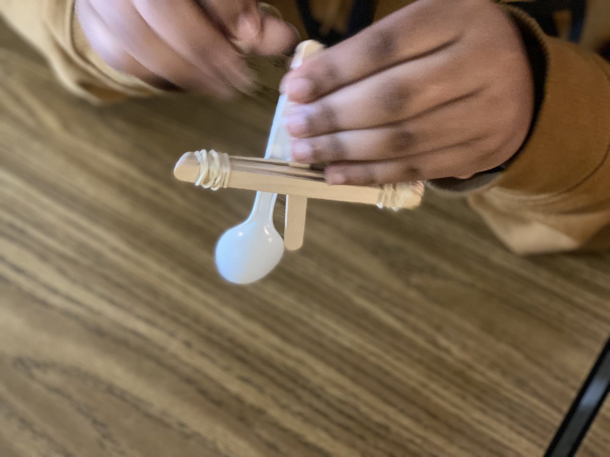 JoRobEducates's tweet photo. Catapult Challenge.. continuing Force and Motion students have designed catapults and will see/measure who object goes the furthest. #NewtonsLaw #Science8 #AtascaTigers https://t.co/w0u8RVB3yd