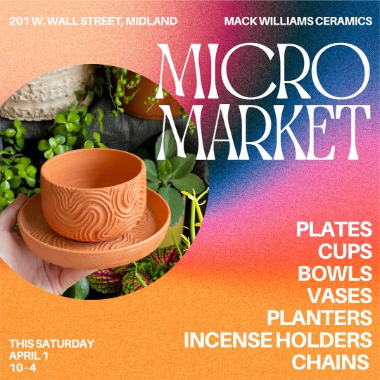 Marie51184229's tweet photo. 👏🏻 head out tomorrow morning to check out a selection of gorgeous artisanal handcrafted #pottery, done by our very own adult pottery class teacher, Mack Williams 🤩 #supportlocal #artistic https://t.co/YpGYKAQ9je