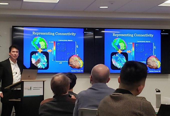 BoysTown_IHN's tweet photo. Delighted to host @PTenigma at #IHN for the day. We got a glimpse into the wonderful things happening with #ENIGMA, as Dr. Thompson directs the worldwide consortium across 45 countries
For more ENIGMA info 👉https://t.co/5QvnGXOOf2!
#neuroscience
#neuroimaging https://t.co/lymjN0YZ0Q