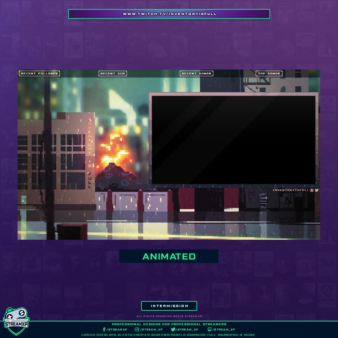 STREAM_XP's tweet photo. Excited to share two of my favorite Twitch overlay commissions! Comment your favorite below. Need a custom overlay design? DM me to stand out on your stream! #twitchdesign #overlay https://t.co/NkfQlZXh0d