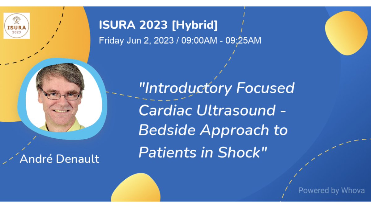 Get ready for an amazing lecture on Bedside Approach to Patients in Shock by the esteemed Dr. André Denault at #ISURA2023 (hybrid #conference) in #Toronto on June 2! Elevate your critical care game and register now  bit.ly/3SLm2qa #ultrasound #shockmanagement #anesthesia