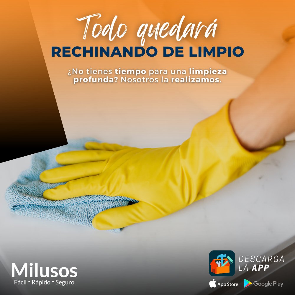 AppMilusos's tweet photo. No te preocupes por buscar el mejor limpiador y desinfectante en el supermercado, solo llámanos y dejaremos tu casa impecable con nuestra limpieza. 🧽

Contáctanos:☎️ 56 1351 5008

#remodelación #reparación #cambios #app #precio #accesible #rapidez #comodidad #profesionales https://t.co/BWDwiEJKMo
