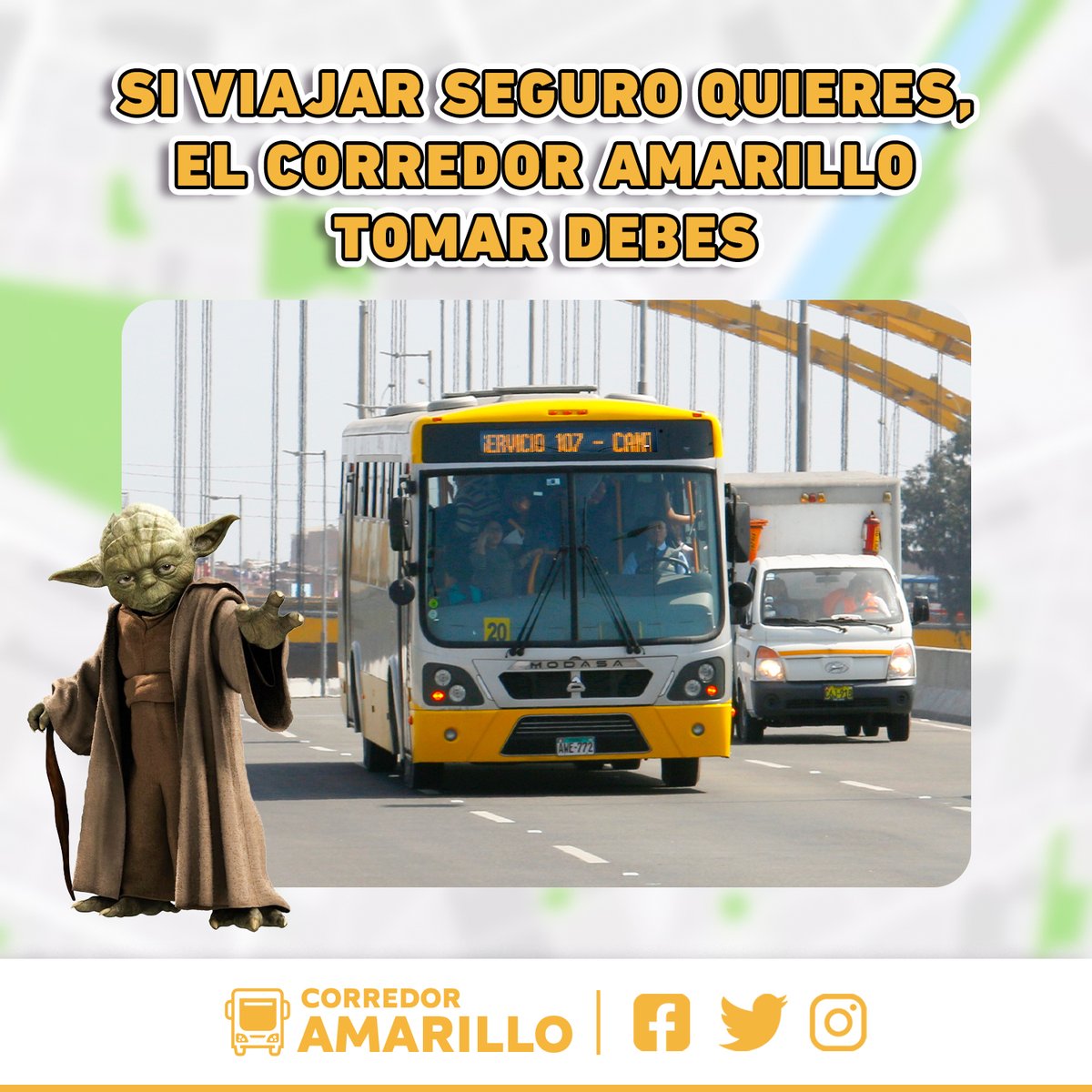 corre_amarillo's tweet photo. Sobrin@, ya sabes que si quieres viajar seguro, el Corredor es tu mejor opción. 🙌

#TransporteUrbano #TransportePúblico #CorredoresComplementarios #TransporteEnLima #Lima #transporteformal #transporteseguro #LimaPass https://t.co/6ky8JyIrO4