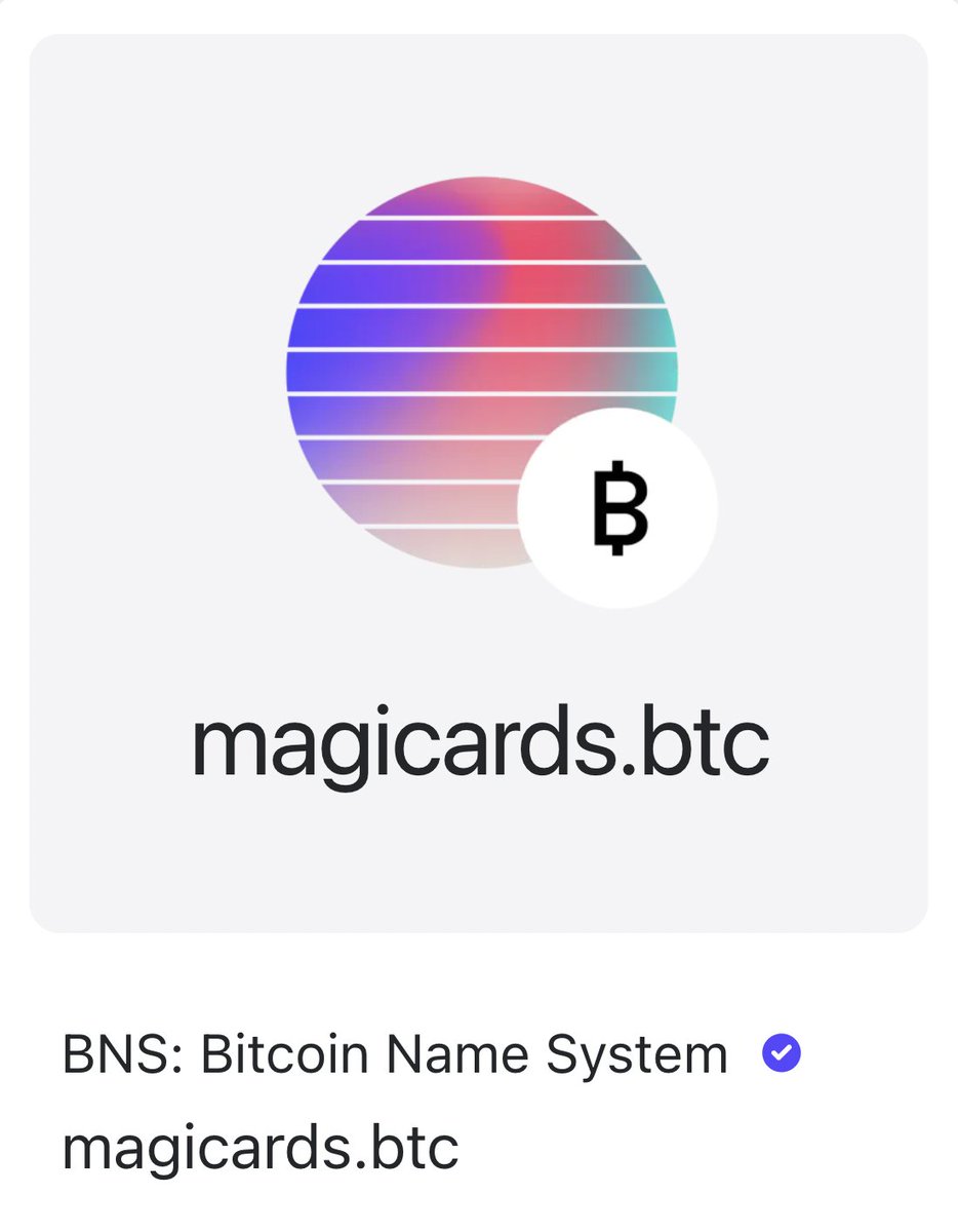 NoBitcoinNoGain's tweet photo. Do you like Trading Cards? 🎴
#MagiCards #TradingCards #NFTs #NFTCommunity #NFTdomain #NFTdomains #Web3domain #Web3domains #Web3 #Domain #Domains #Ordinals #OrdinalsNFT #Crypto #Bitcoin
@bns_dao @Stacks @trygamma https://t.co/oGXDzjL2Wx
