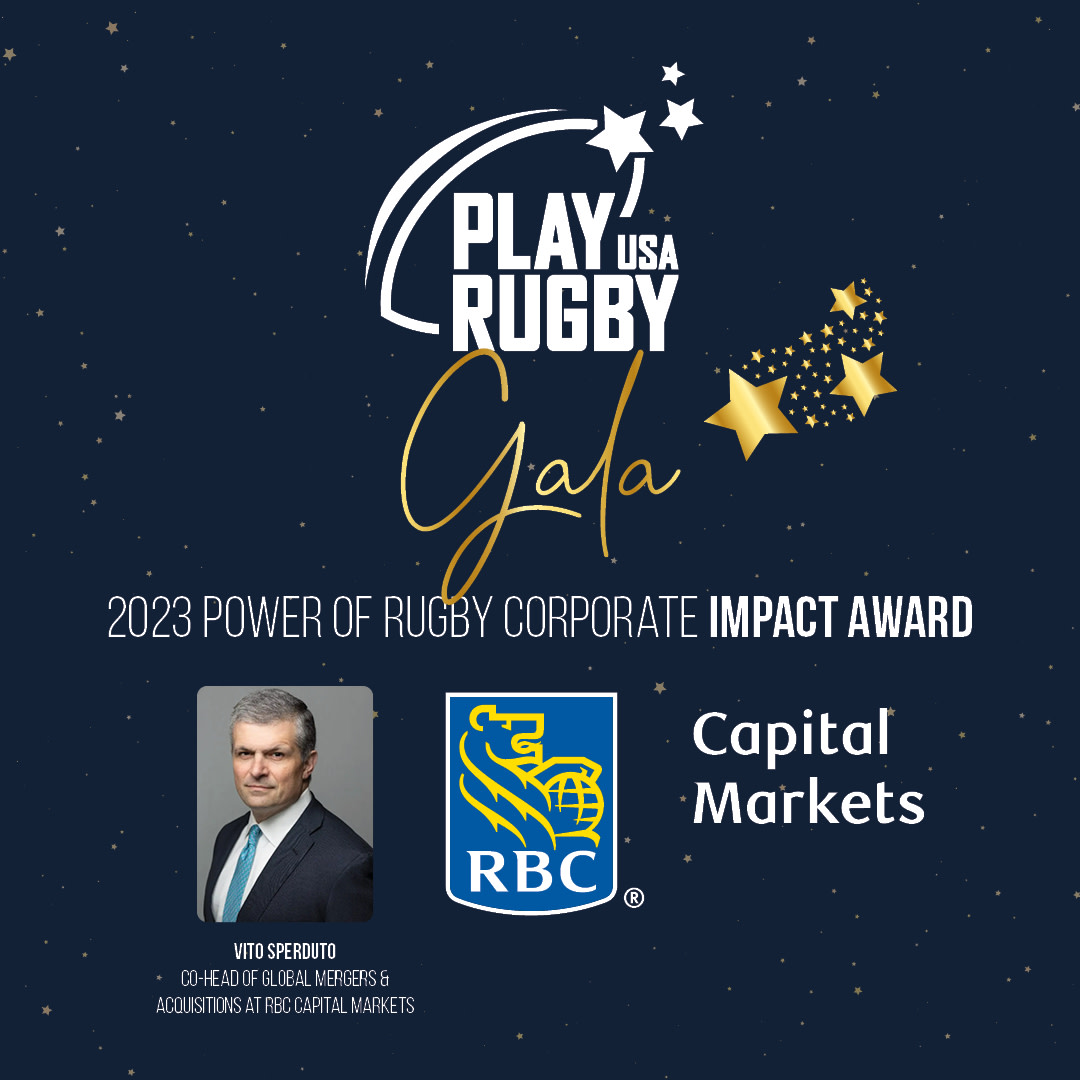 Play Rugby USA (@playrugbyusa) on Twitter photo We're thrilled to be honoring our Board Chair, Vito Sperduto, and <a href="/rbccm/">RBC Capital Markets</a>, with the 2023 Corporate Impact Award at this year's Gala on May 4th! π« Sponsorships and tables are available here: bit.ly/3m3tTD9
#powerofrugby #youthrugby #rbccm #sportforgoodnyc #rugbyforgood We're thrilled to be honoring our Board Chair, Vito Sperduto, and <a href="/rbccm/">RBC Capital Markets</a>, with the 2023 Corporate Impact Award at this year's Gala on May 4th! π« Sponsorships and tables are available here: bit.ly/3m3tTD9
#powerofrugby #youthrugby #rbccm #sportforgoodnyc #rugbyforgood