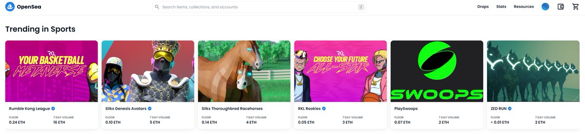 PlaySwoops's tweet photo. We are trending in Sports on @OpenSea! 📸🤖🔥 https://t.co/cS0mpWQwJz