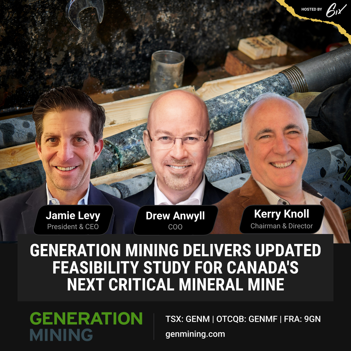 GenMining's tweet photo. Join our team at Generation Mining live on Monday to hear about our newly updated feasibility study and what it means for the future!
You don't want to miss this – register now: https://t.co/74MON5fFw9
$GENM $GENMF #9GN https://t.co/fCdNhX7LUP