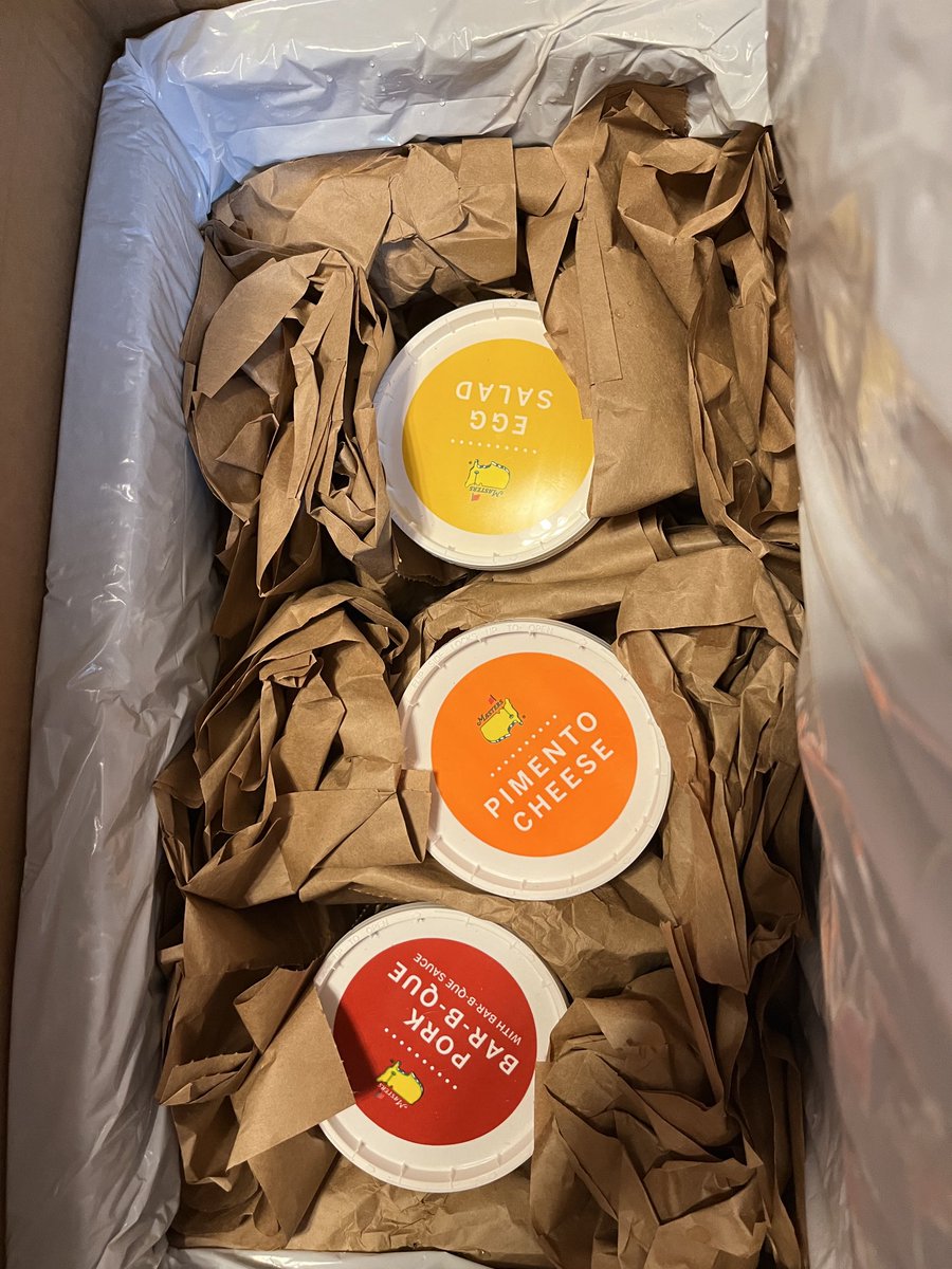 golfacademyone's tweet photo. Egg salad and Pimento cheese straight from Augusta!! https://t.co/d2gnC9L7wR