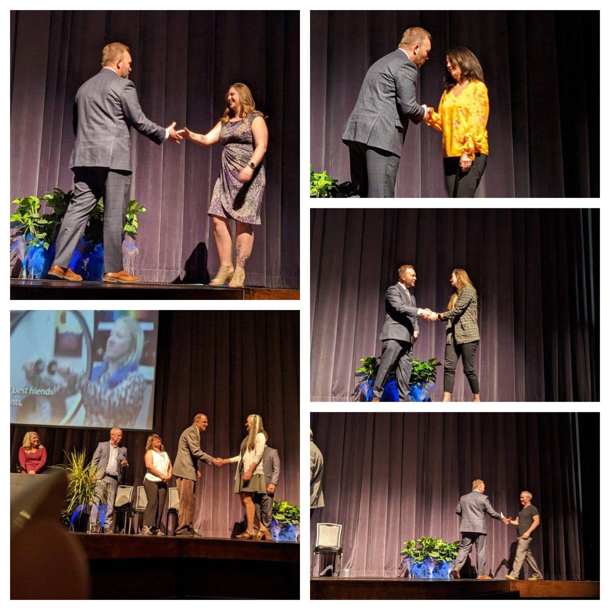 PoudreSchools's tweet photo. At PSD Celebrates we recognized 5 Outstanding Educators of the Year in Kristy Bibbey, Kaitlyn Jones, David Maynard, Kathryn Kvidera &amp; Mackenzie Tucker. These teachers bring out the personal best in students &amp; give them tools to be successful adults. #PSDProud https://t.co/I2PN4ovisj