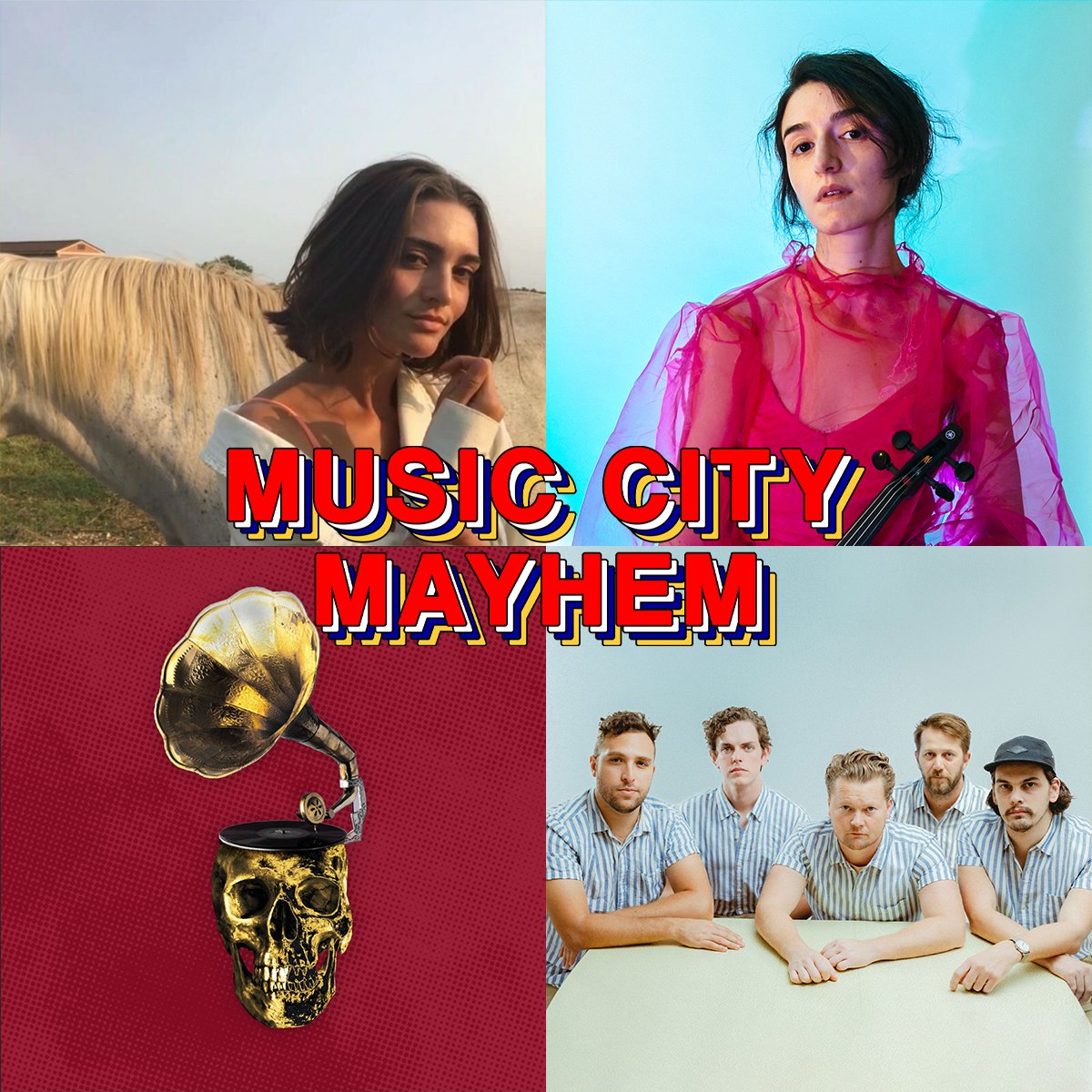 Wake up! It's time for you to vote for your favorite local artists in Music City Mayhem. Here's your first matchup of 2023!
<a href="/iamannahamilton/">Anna Hamilton</a> vs. Death In Venice
<a href="/illicitghost/">I͙L͙L͙I͙C͙I͙T͙ G͙H͙O͙S͙T͙ ♫</a> vs. <a href="/NiteTides/">NiteTides</a>
🗳: lightning100.com/mayhem